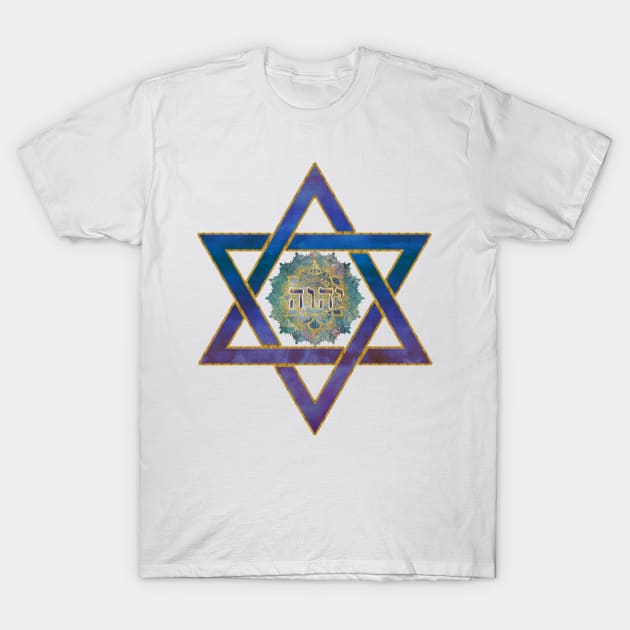 YHVH - Star of David T-Shirt by PurplePeacock